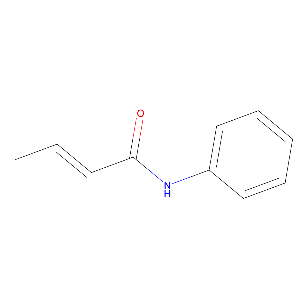 (2E)-N-phenylbut-2-enamide molecular structure, CAS 17645-30-6