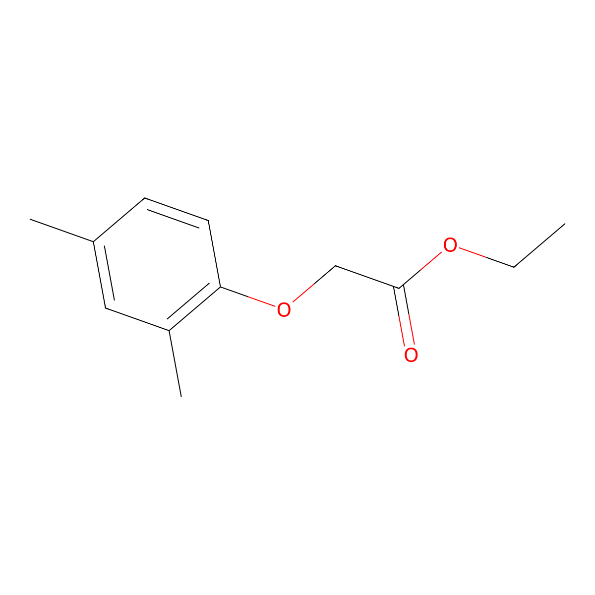 Ethyl 2-(2,4-dimethylphenoxy)acetate molecular structure, CAS 176450-08-1