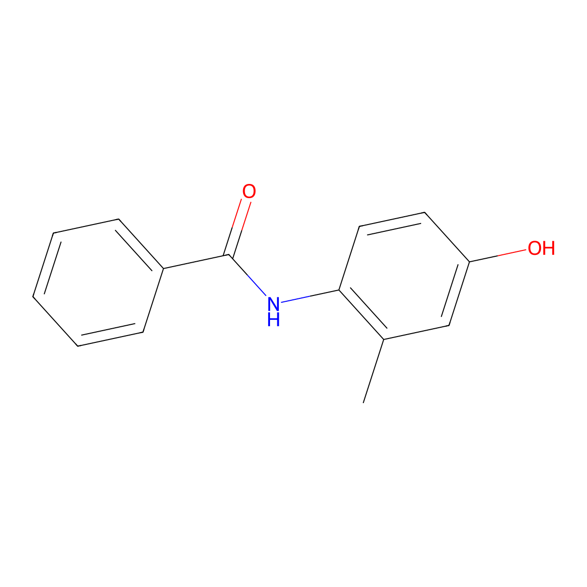 N-(4-hydroxy-2-methylphenyl)benzamide molecular structure, CAS 17646-91-2