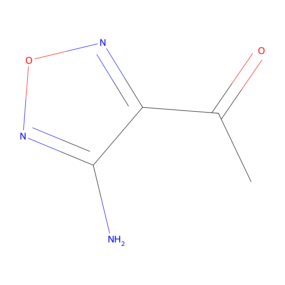 1-(4-Amino-1,2,5-oxadiazol-3-yl)ethanone molecular structure, CAS 17647-71-1