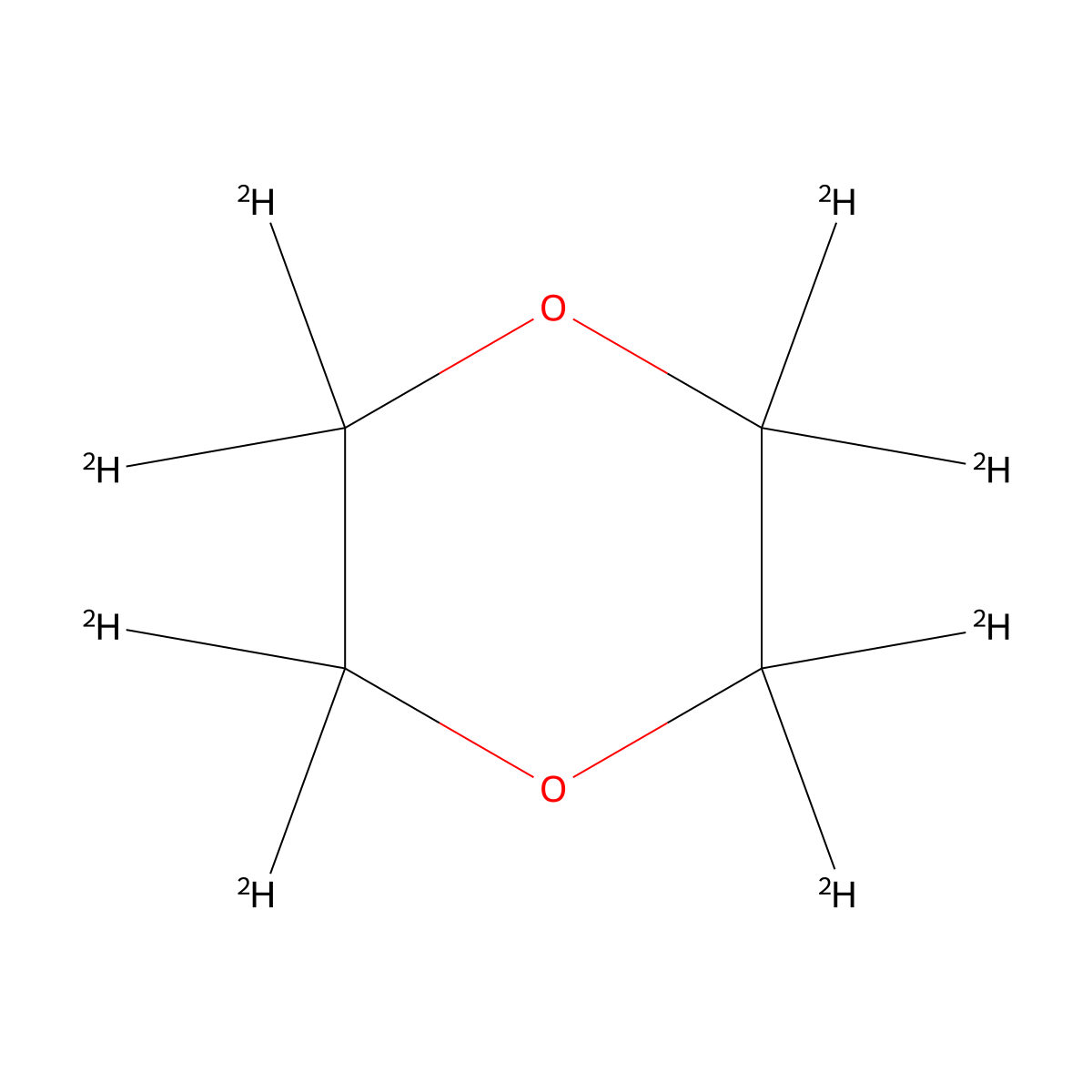 1,4-Dioxane-(2LH8) molecular structure, CAS 17647-74-4