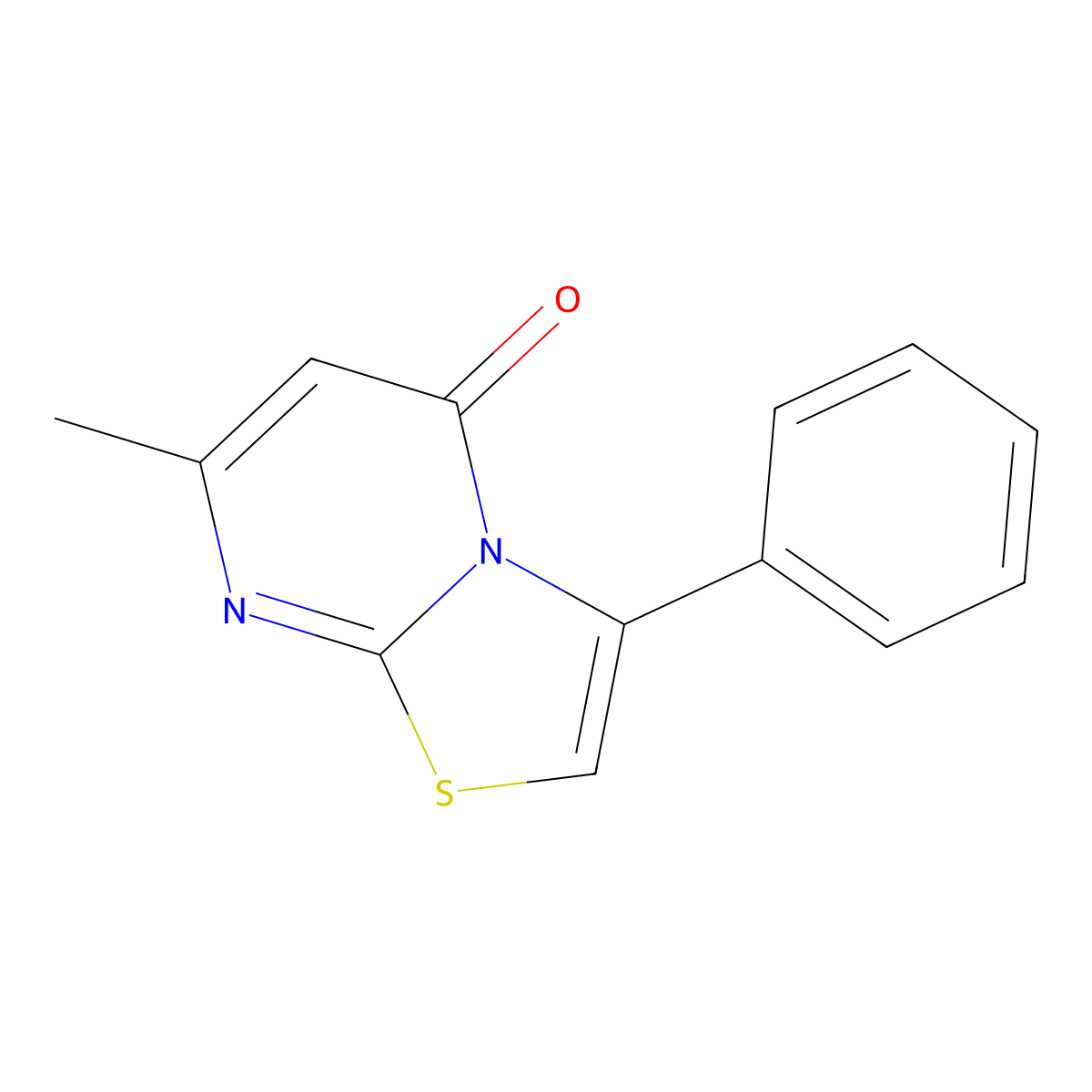7-methyl-3-phenyl-5H-[1,3]thiazolo[3,2-a]pyrimidin-5-one molecular structure, CAS 17649-34-2