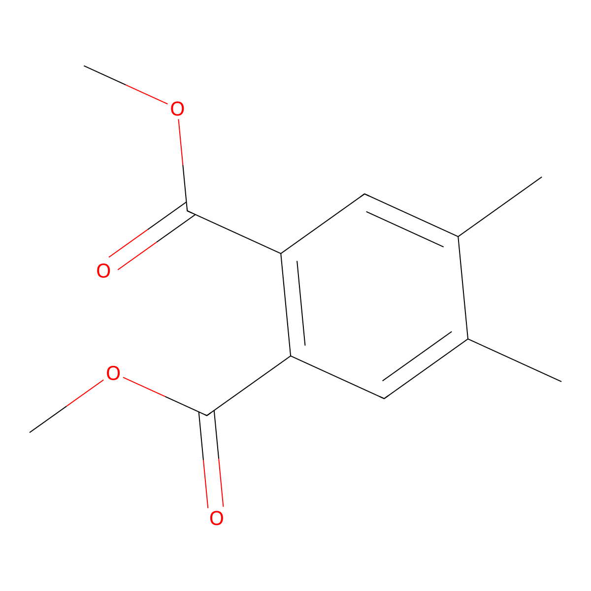 1,2-Dimethyl 4,5-dimethyl-1,2-benzenedicarboxylate molecular structure, CAS 17649-59-1