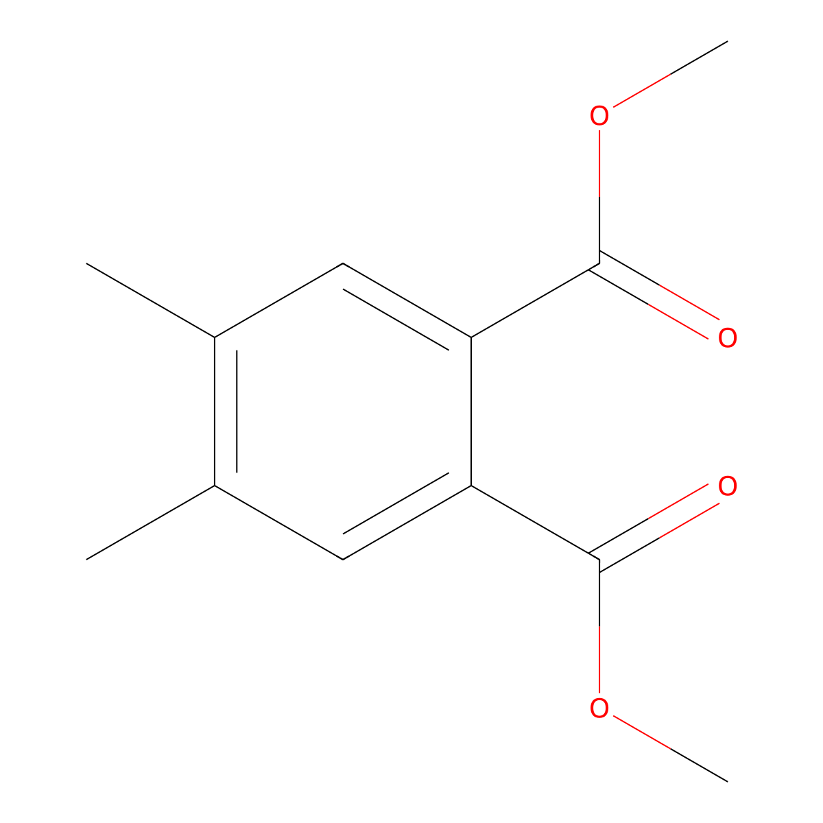 1,2-Dimethyl 4,5-dimethyl-1,2-benzenedicarboxylate molecular structure, CAS 17649-59-1