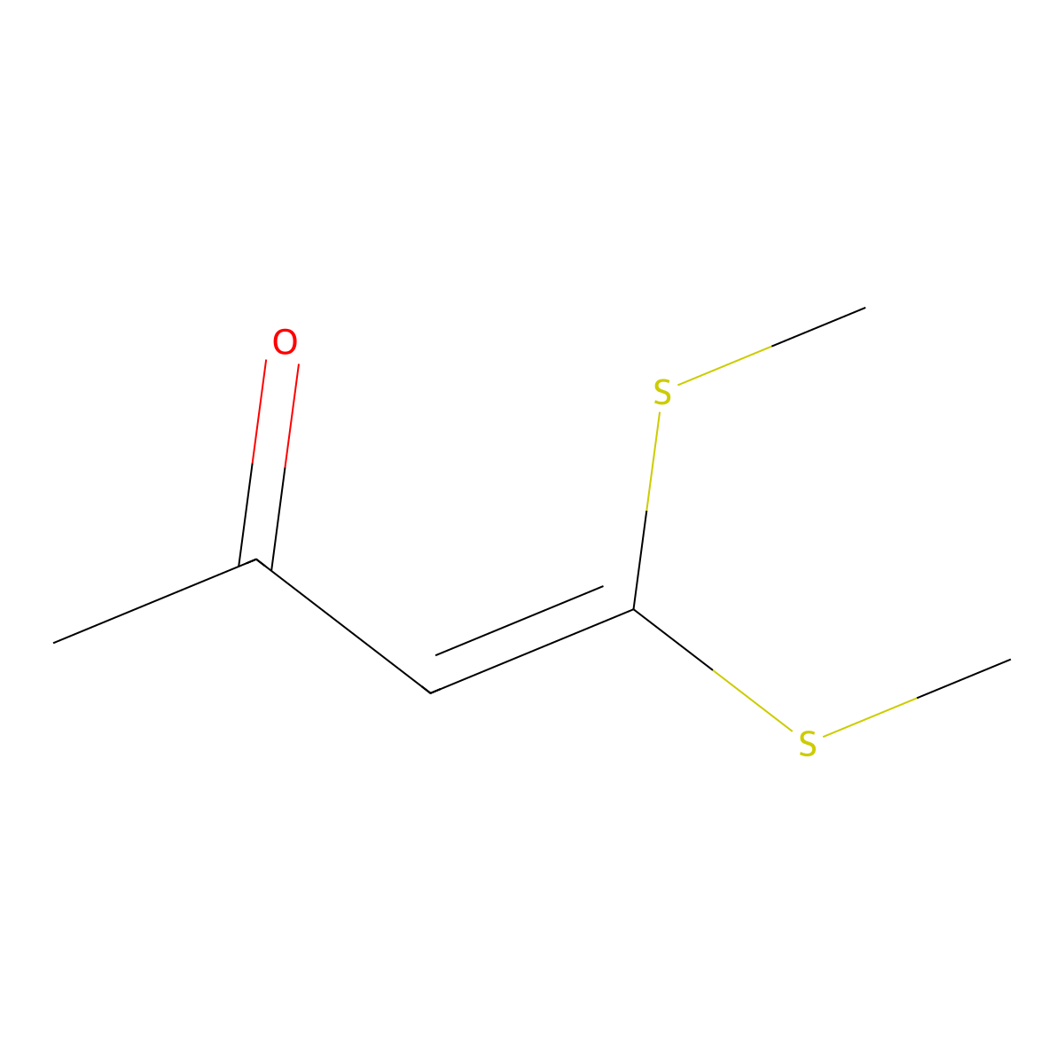 4,4-Bis(methylsulfanyl)but-3-en-2-one molecular structure, CAS 17649-86-4
