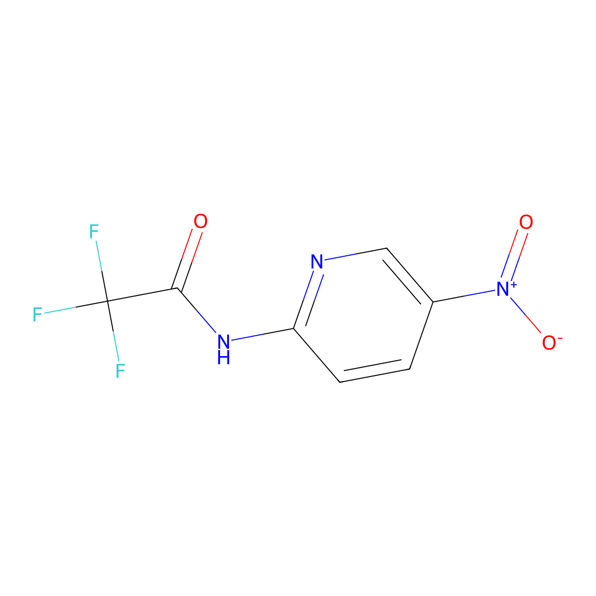 2,2,2-trifluoro-N-(5-nitropyridin-2-yl)acetamide molecular structure, CAS 1765-10-2