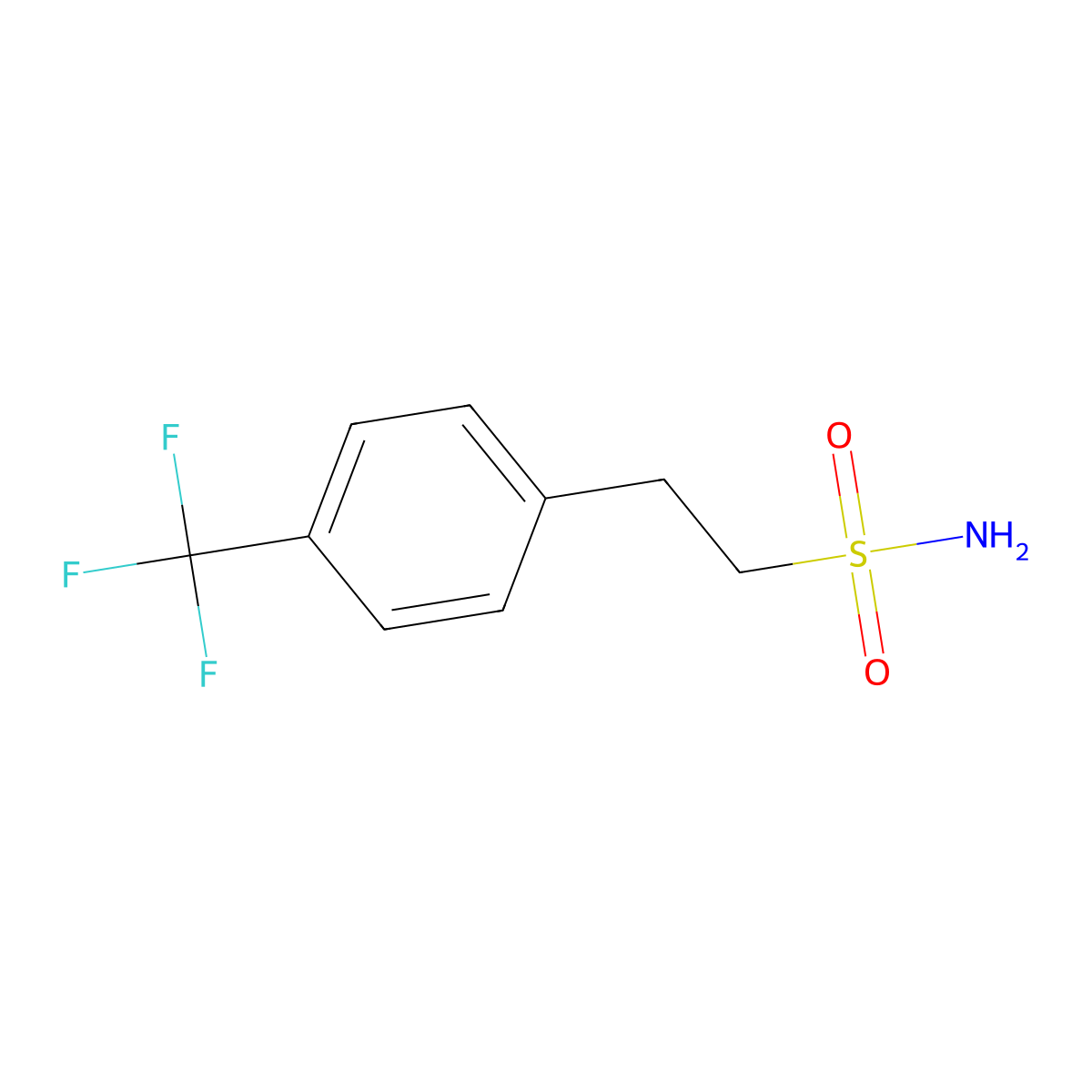 2-[4-(Trifluoromethyl)phenyl]ethane-1-sulfonamide molecular structure, CAS 1765-14-6