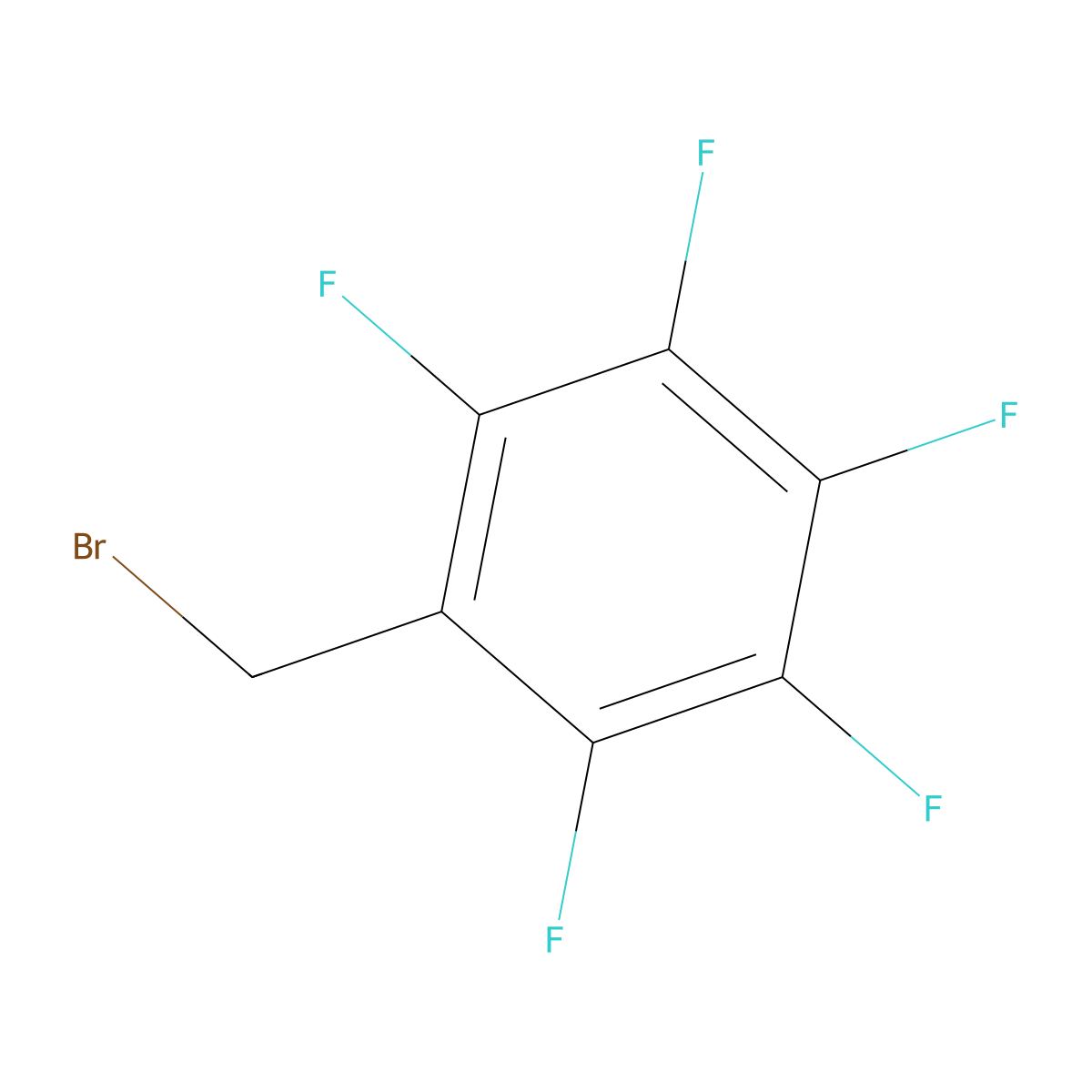Pentafluorobenzyl bromide molecular structure, CAS 1765-40-8