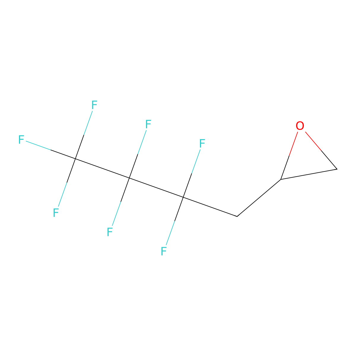(2,2,3,3,4,4,4-Heptafluorobutyl)oxirane molecular structure, CAS 1765-92-0