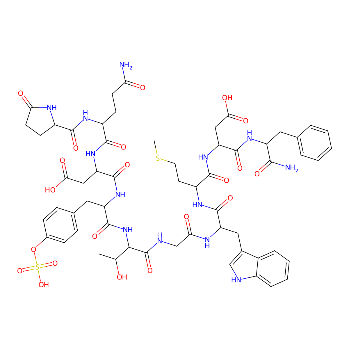 Ceruletide molecular structure, CAS 17650-98-5
