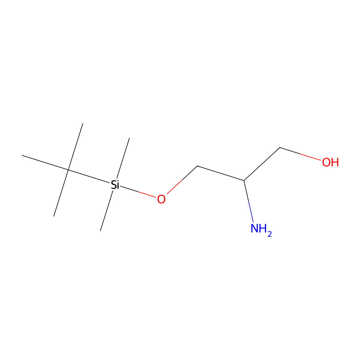 (R)-2-Amino-3-[(tert-butyldimethylsilyl)oxy]-1-propanol molecular structure, CAS 176504-16-8
