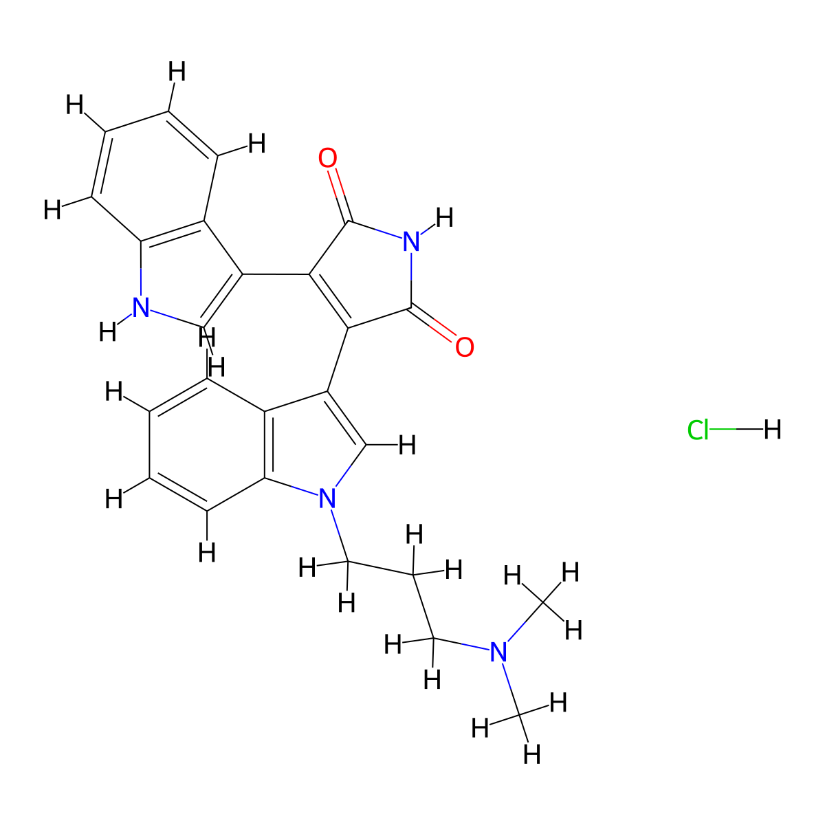 Bisindolylmaleimide I, Hydrochloride molecular structure, CAS 176504-36-2