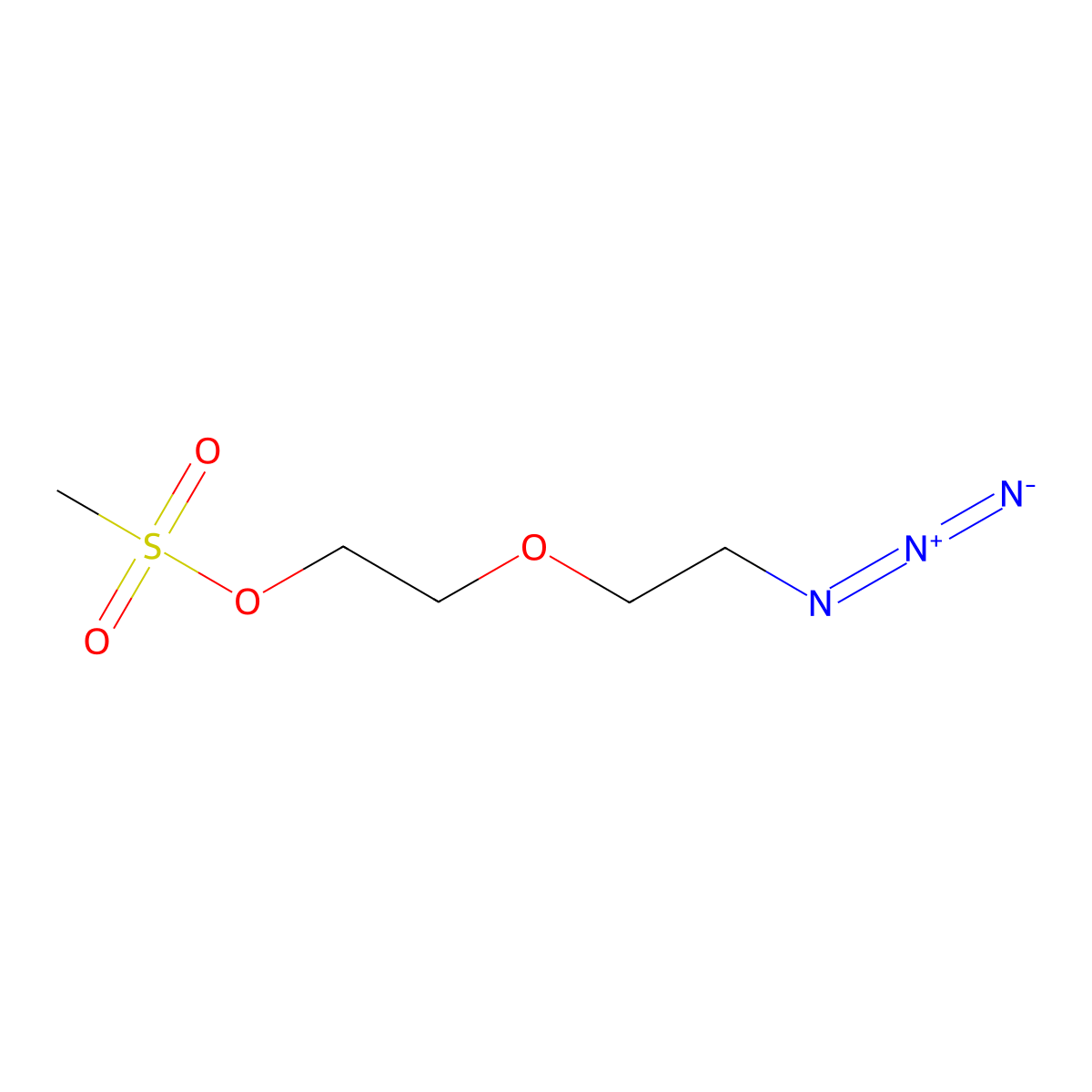 Ethanol, 2-(2-azidoethoxy)-, 1-methanesulfonate molecular structure, CAS 176520-23-3