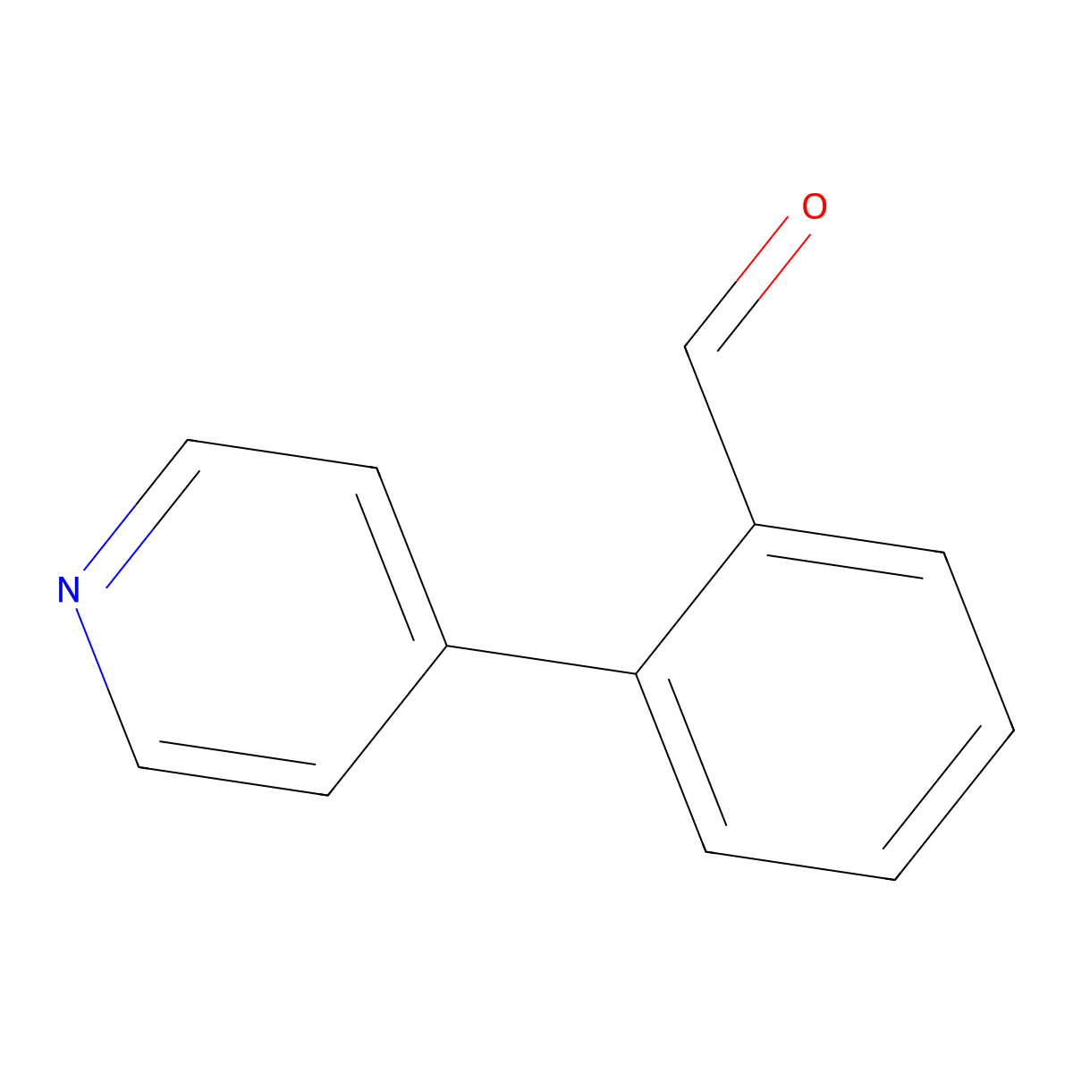 2-(4-Pyridinyl)benzaldehyde molecular structure, CAS 176526-00-4