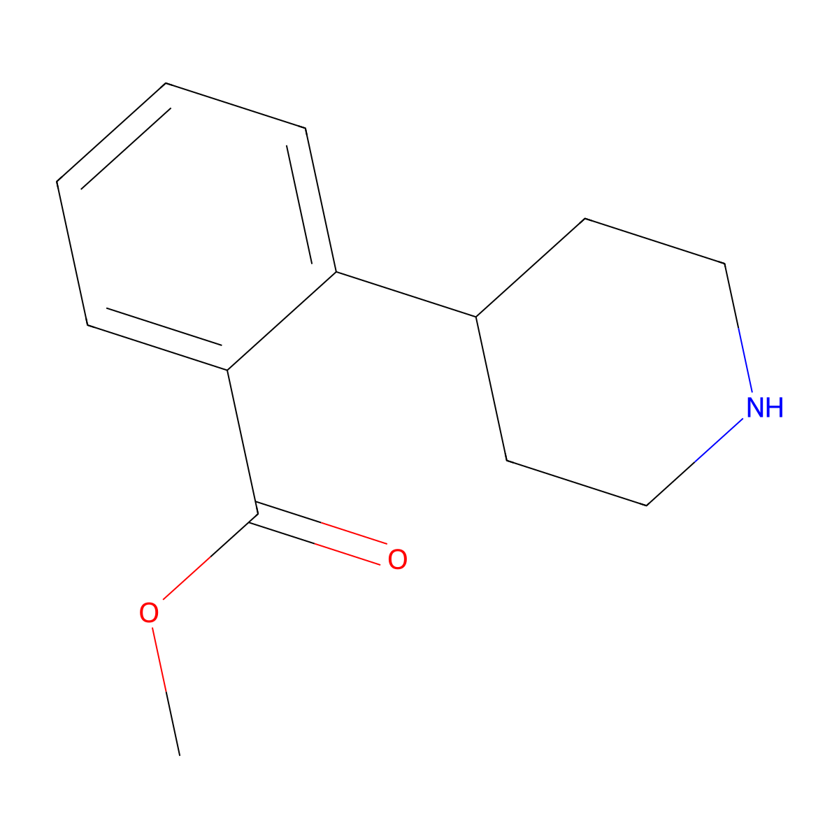 Methyl 2-piperidin-4-ylbenzoate molecular structure, CAS 176526-08-2