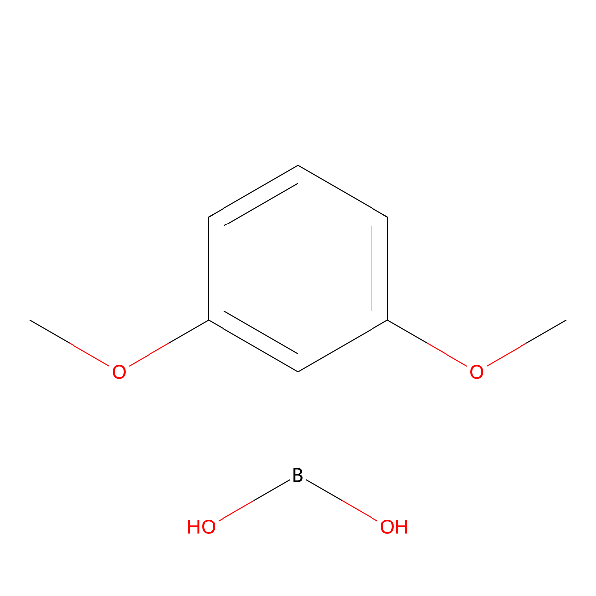 (2,6-Dimethoxy-4-methylphenyl)boronic acid molecular structure, CAS 176528-19-1