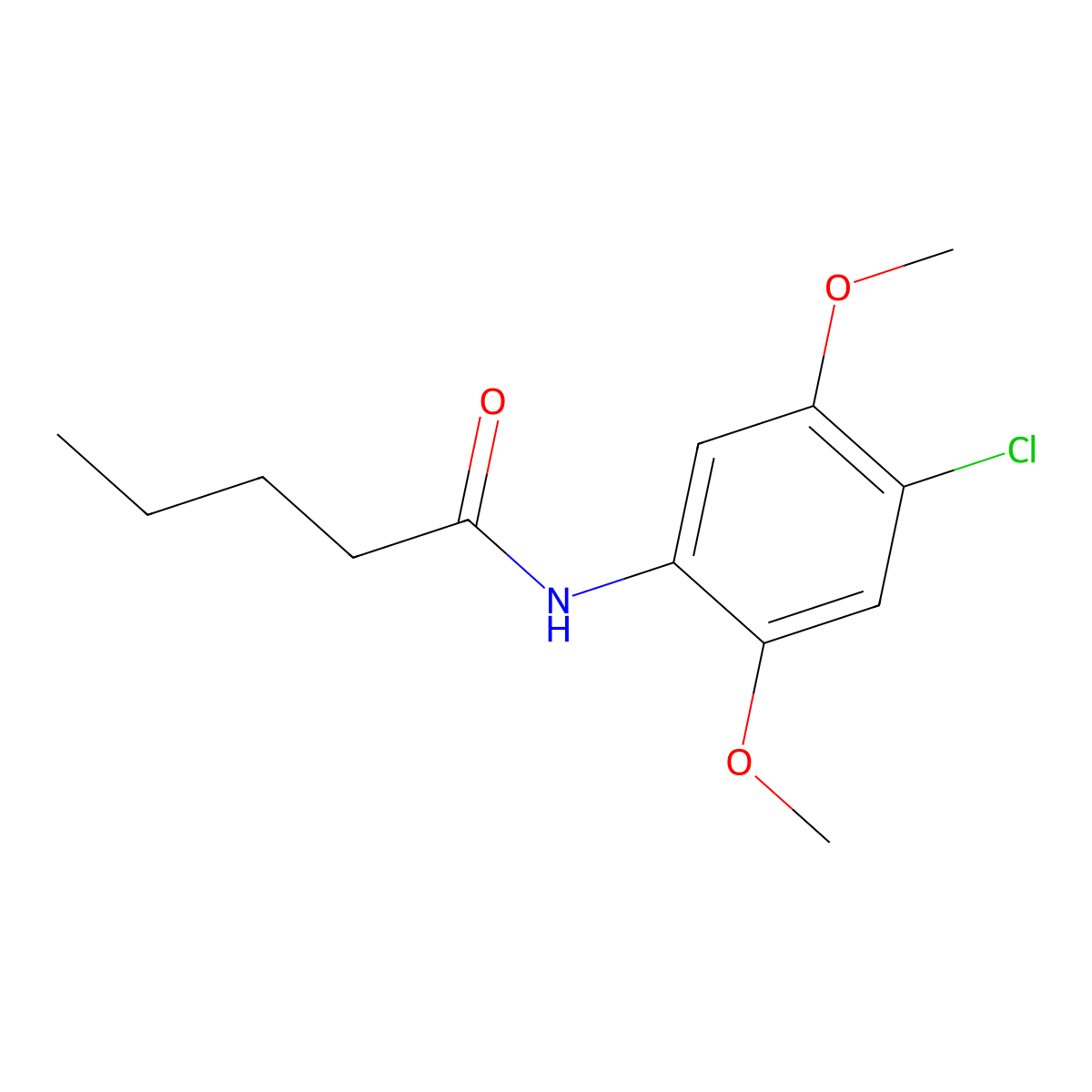 N-(4-chloro-2,5-dimethoxyphenyl)pentanamide molecular structure, CAS 176528-30-6