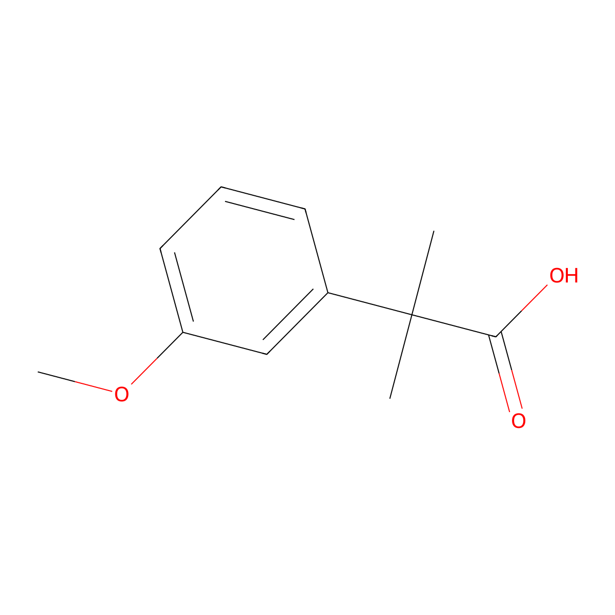 2-(3-Methoxyphenyl)-2-methylpropanoic acid molecular structure, CAS 17653-94-0