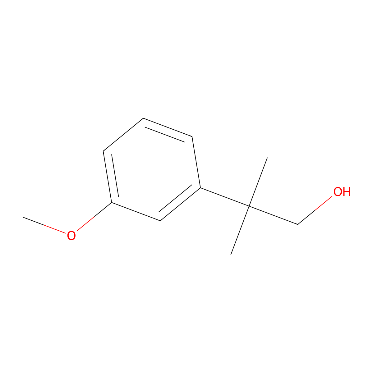 2-(3-Methoxyphenyl)-2-methylpropan-1-ol molecular structure, CAS 17653-95-1