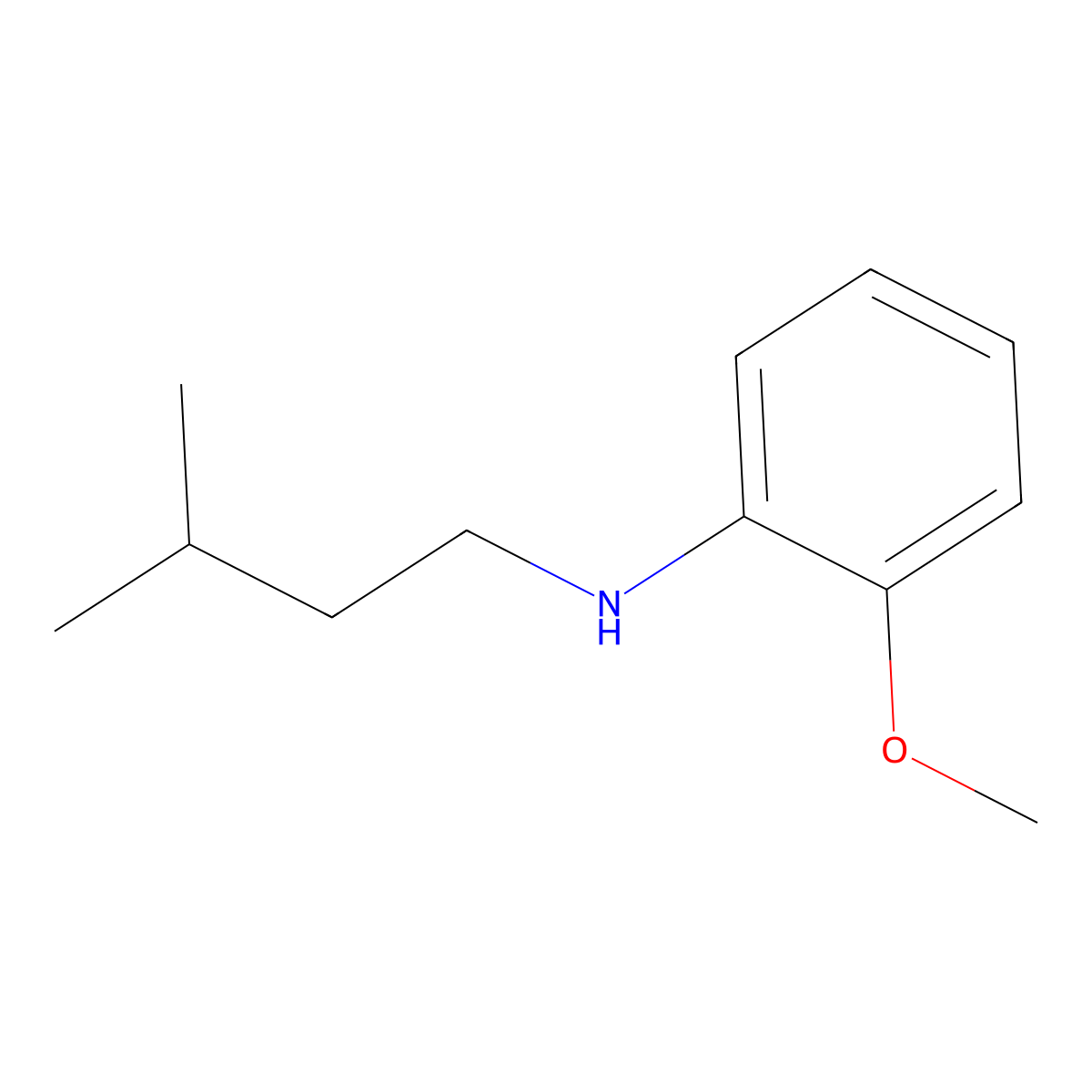 N-Isopentyl-2-methoxyaniline molecular structure, CAS 176536-14-4