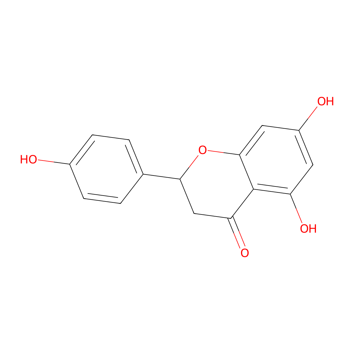 (R)-naringenin molecular structure, CAS 17654-19-2
