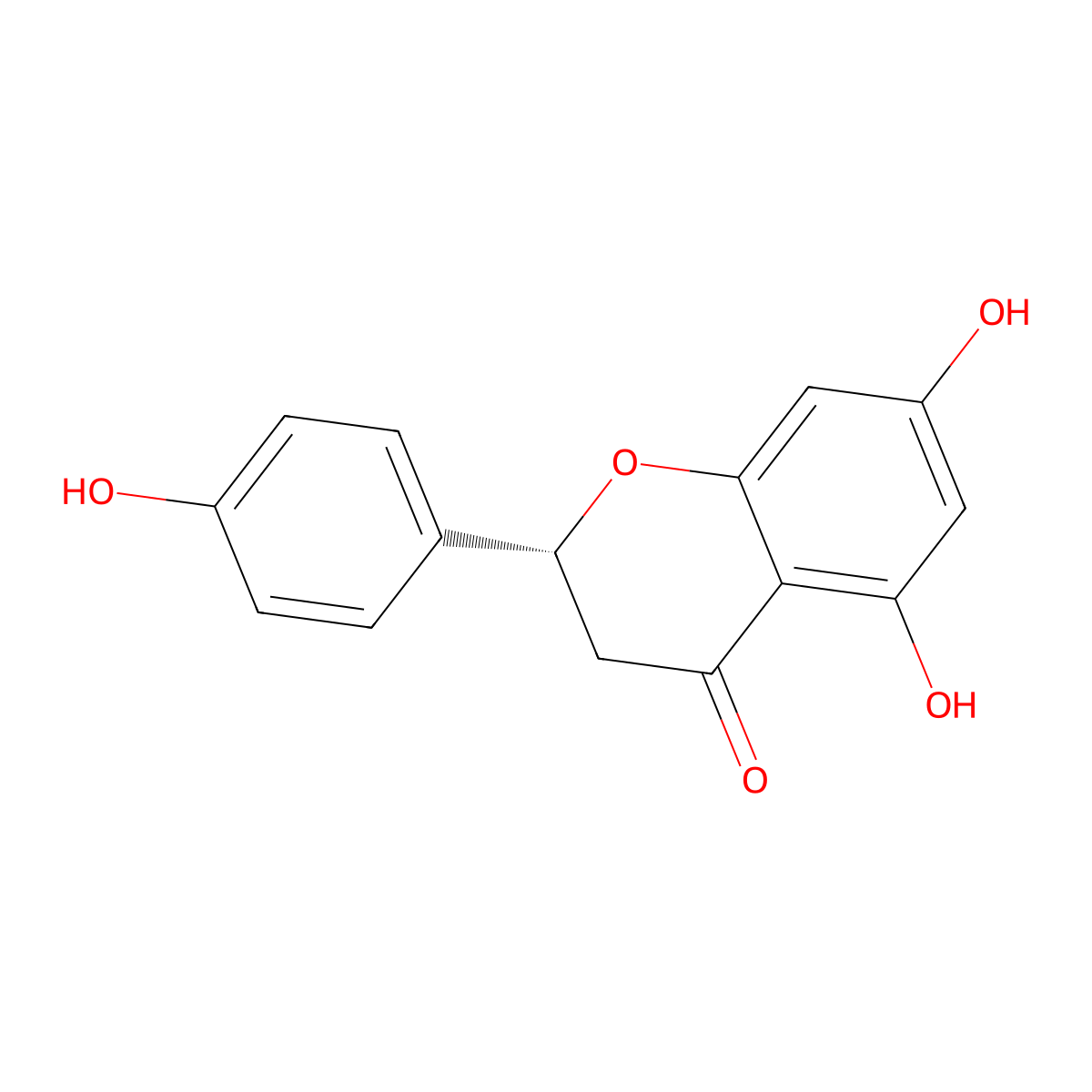 (R)-naringenin molecular structure, CAS 17654-19-2