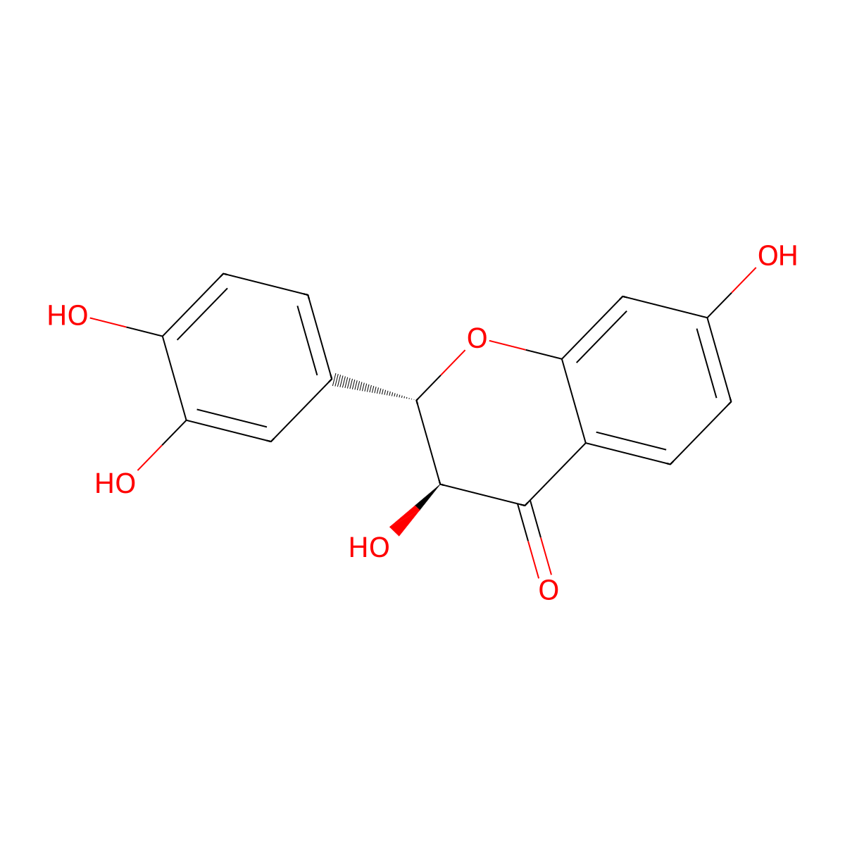 Fustin, (-)- molecular structure, CAS 17654-28-3
