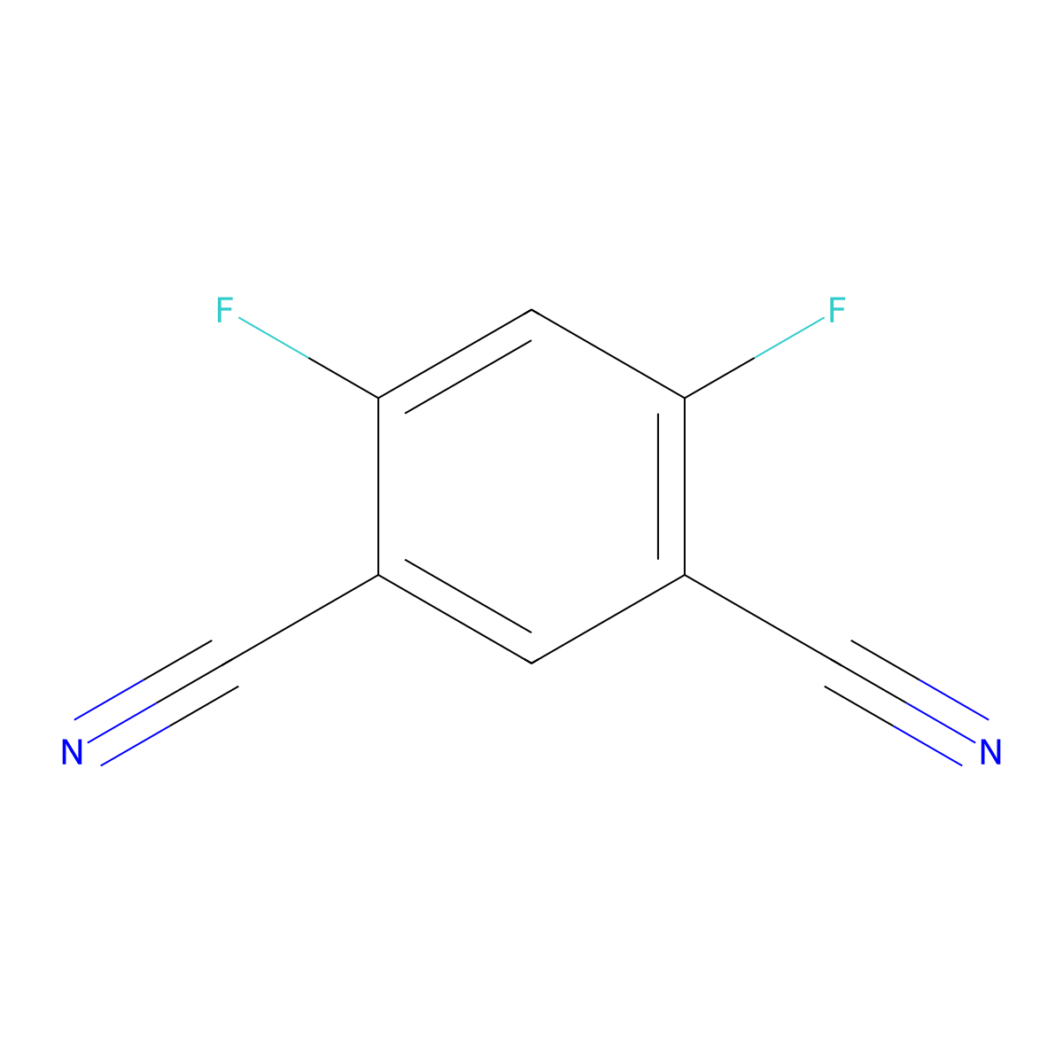 4,6-Difluoroisophthalonitrile molecular structure, CAS 17654-70-5