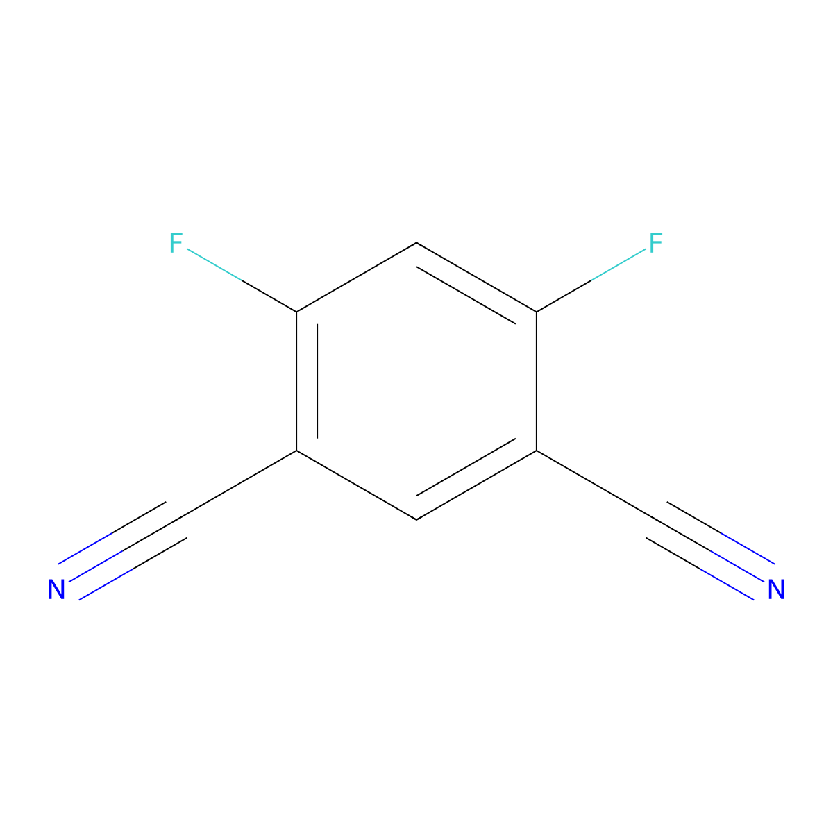 4,6-Difluoroisophthalonitrile molecular structure, CAS 17654-70-5