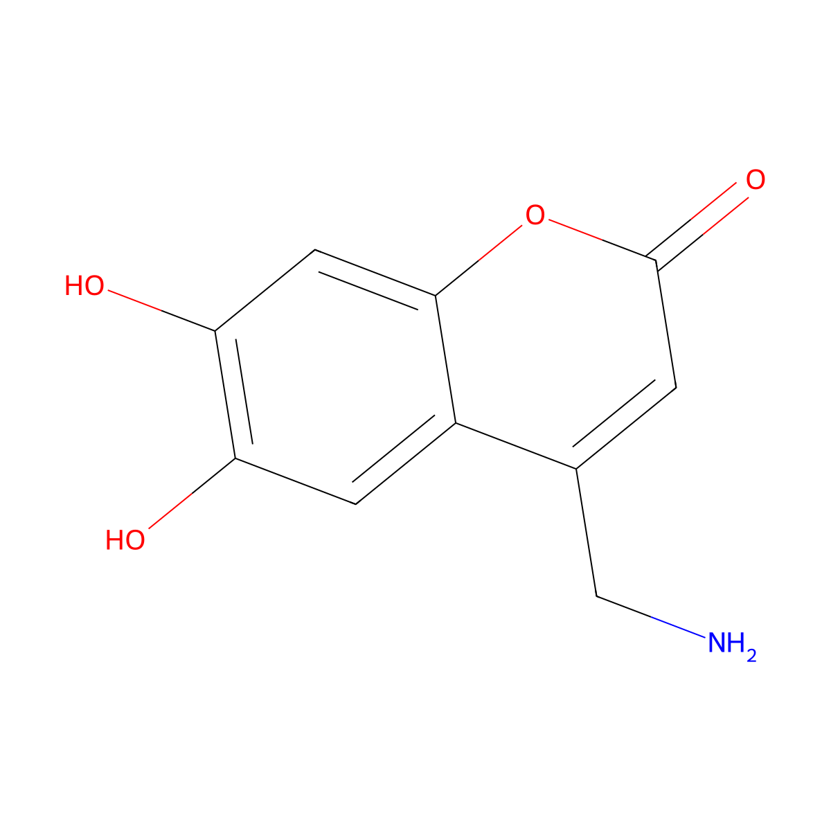 4-(Aminomethyl)-6,7-dihydroxy-2H-chromen-2-one molecular structure, CAS 176546-55-7