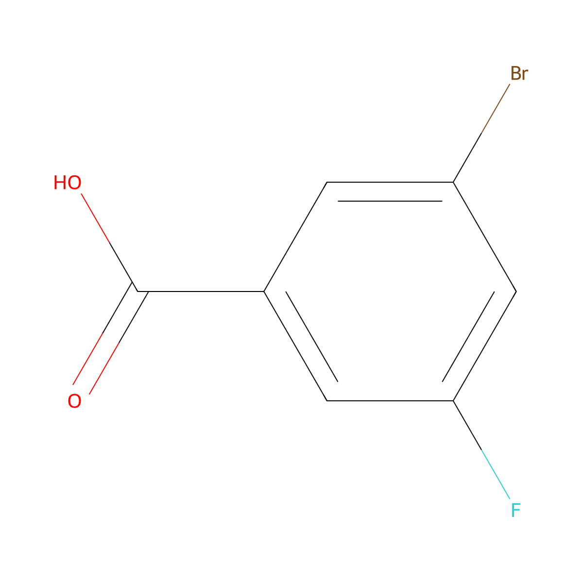 3-Bromo-5-fluorobenzoic acid molecular structure, CAS 176548-70-2
