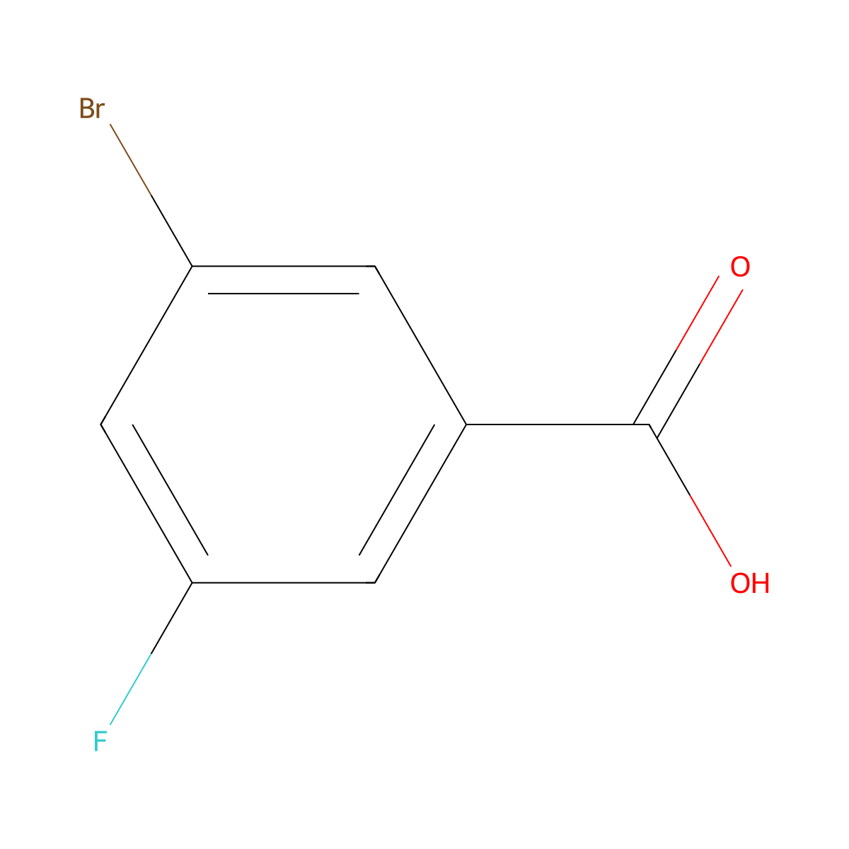 3-Bromo-5-fluorobenzoic acid molecular structure, CAS 176548-70-2