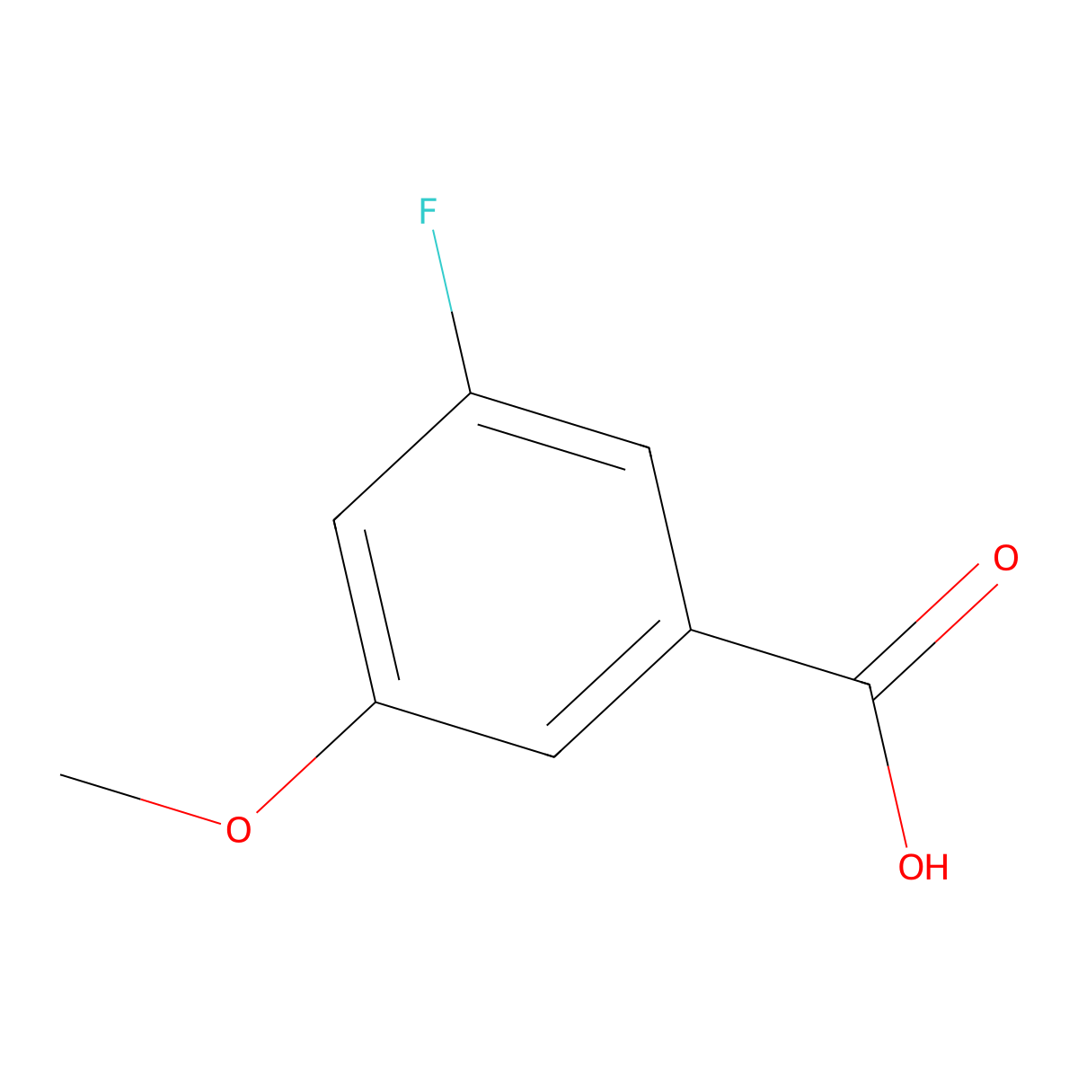 3-Fluoro-5-methoxybenzoic acid molecular structure, CAS 176548-72-4