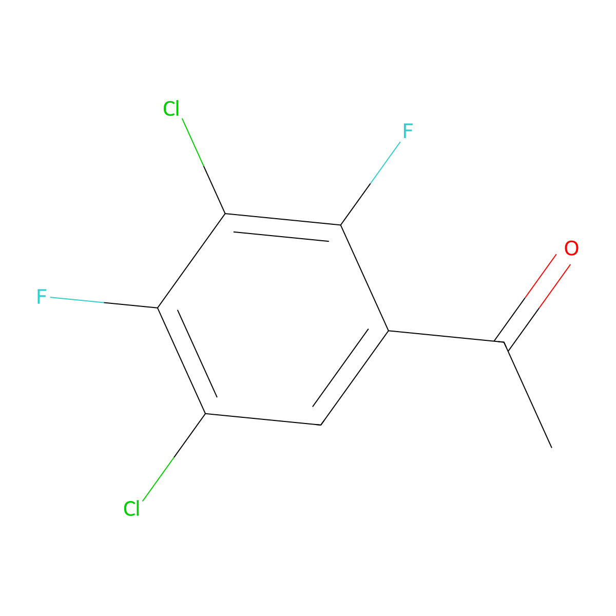 1-(3,5-Dichloro-2,4-difluorophenyl)ethanone molecular structure, CAS 176548-75-7