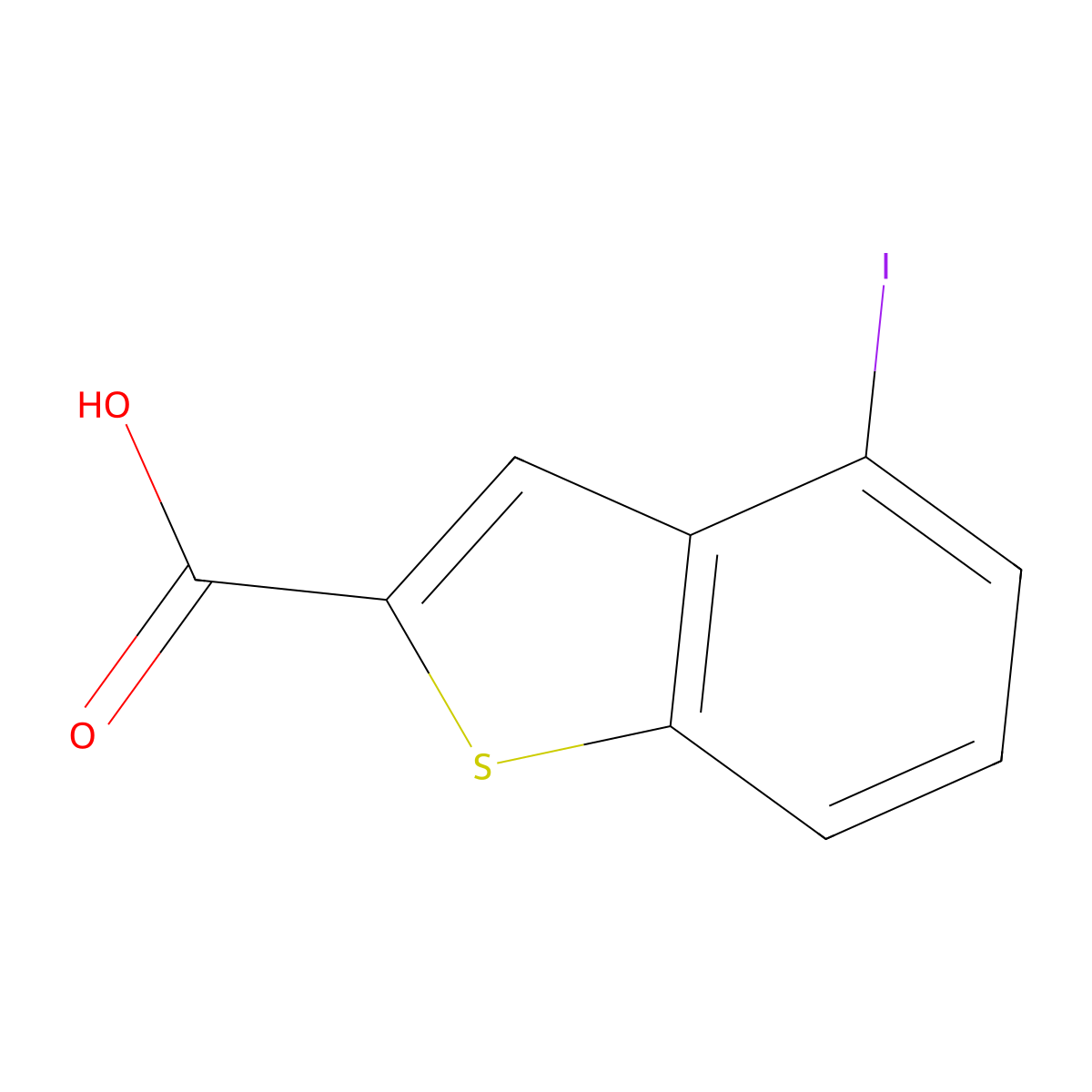 4-Iodo-benzo[b]thiophene-2-carboxylic acid molecular structure, CAS 176549-83-0