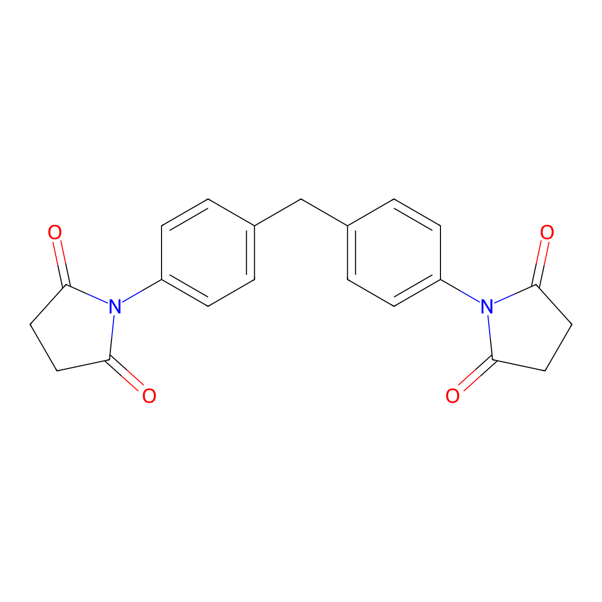 1-(4-{[4-(2,5-Dioxopyrrolidin-1-YL)phenyl]methyl}phenyl)pyrrolidine-2,5-dione molecular structure, CAS 17655-94-6