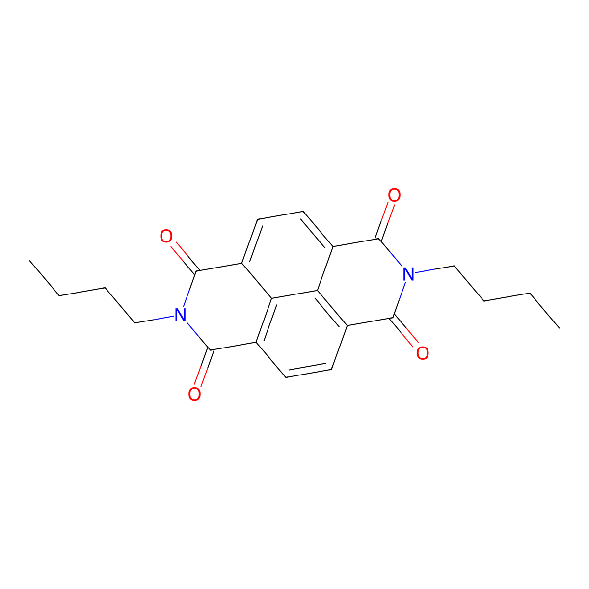 2,7-Dibutylbenzo[lmn][3,8]phenanthroline-1,3,6,8(2H,7H)-tetraone molecular structure, CAS 17655-95-7