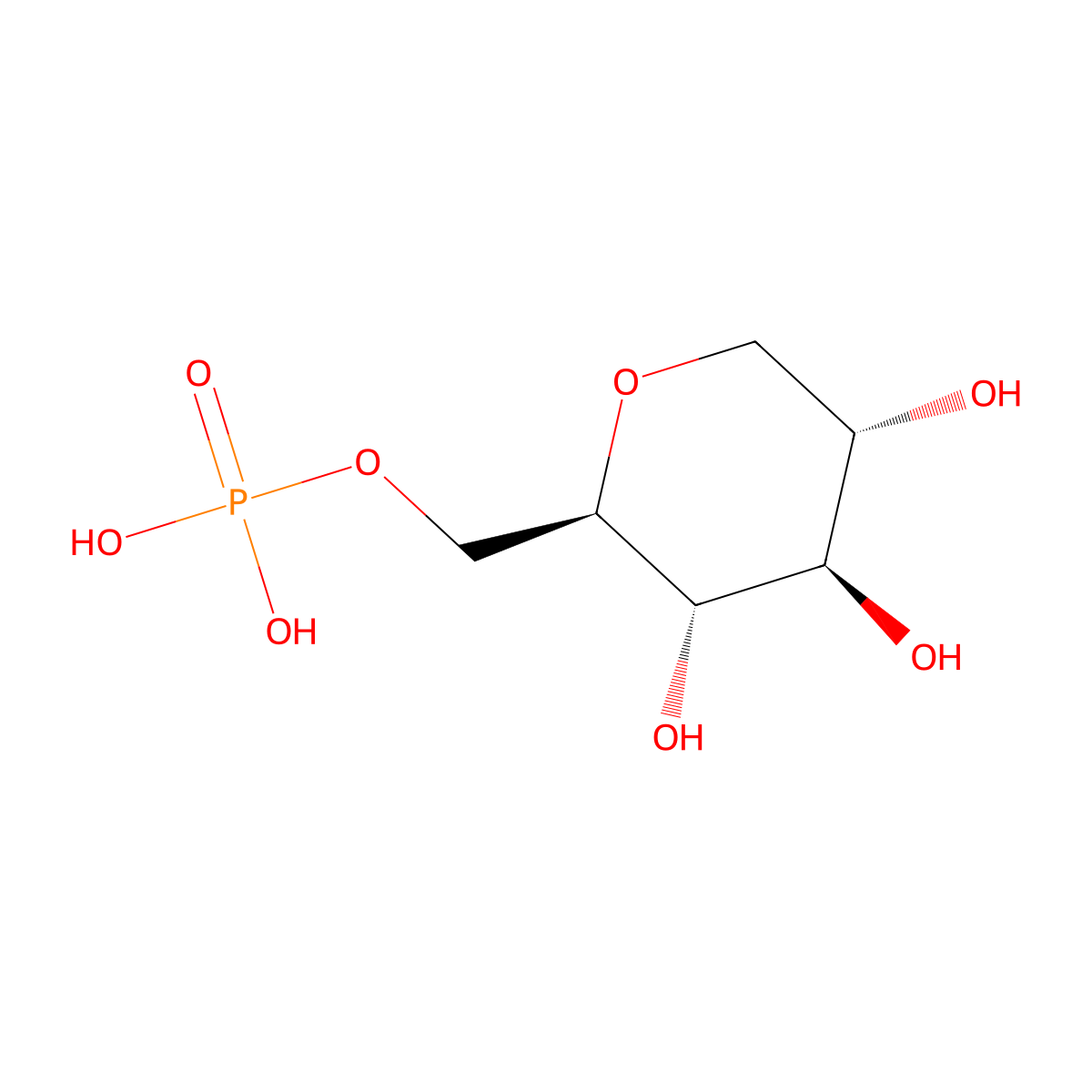 1,5-Anhydroglucitol-6-phosphate molecular structure, CAS 17659-59-5