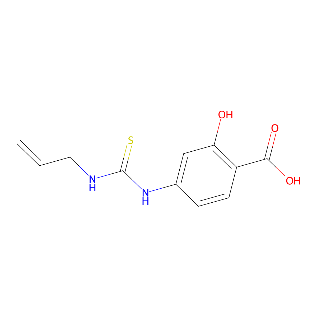 4-{[(Allylamino)carbonothioyl]amino}-2-hydroxybenzoic acid molecular structure, CAS 17659-96-0