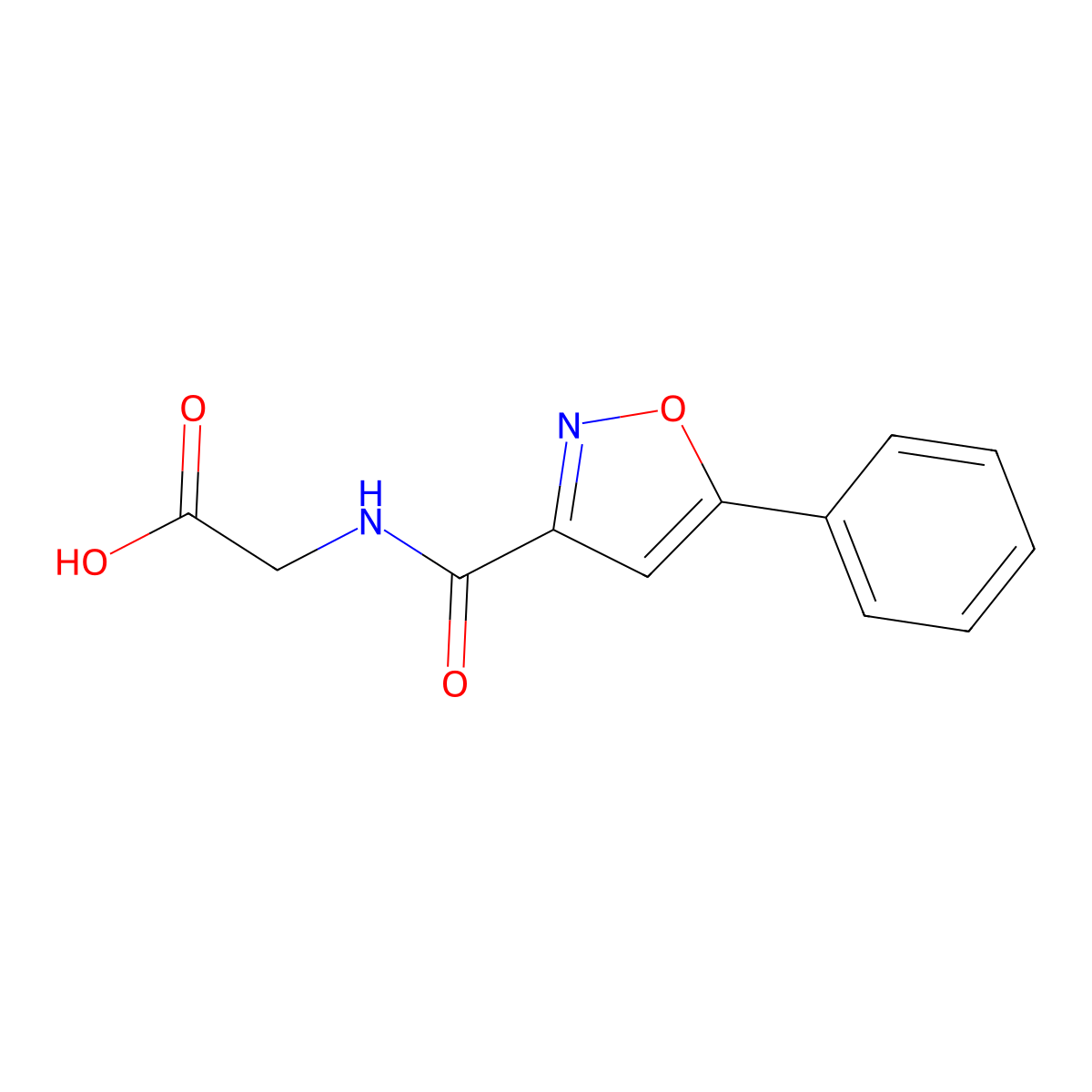 2-[(5-Phenyl-1,2-oxazol-3-yl)formamido]acetic acid molecular structure, CAS 176593-99-0