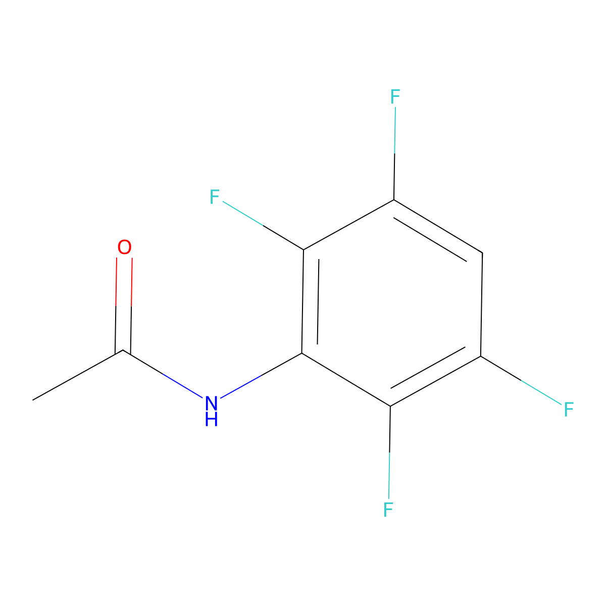 N-(2,3,5,6-tetrafluorophenyl)acetamide molecular structure, CAS 1766-14-9