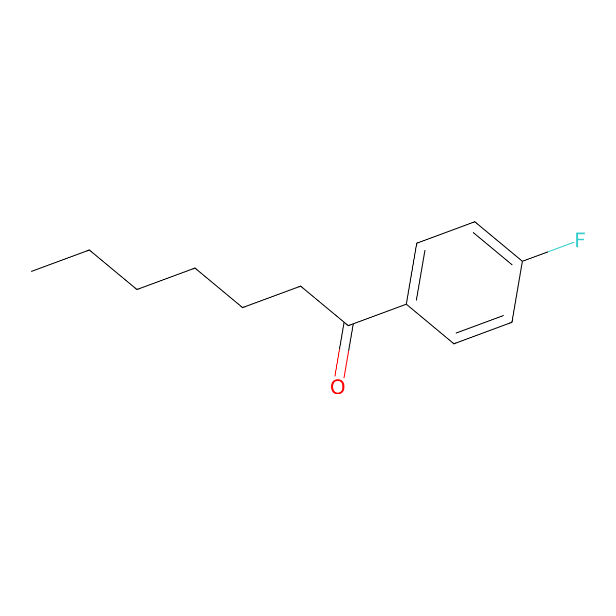 1-Heptanone, 1-(4-fluorophenyl)- molecular structure, CAS 1766-85-4
