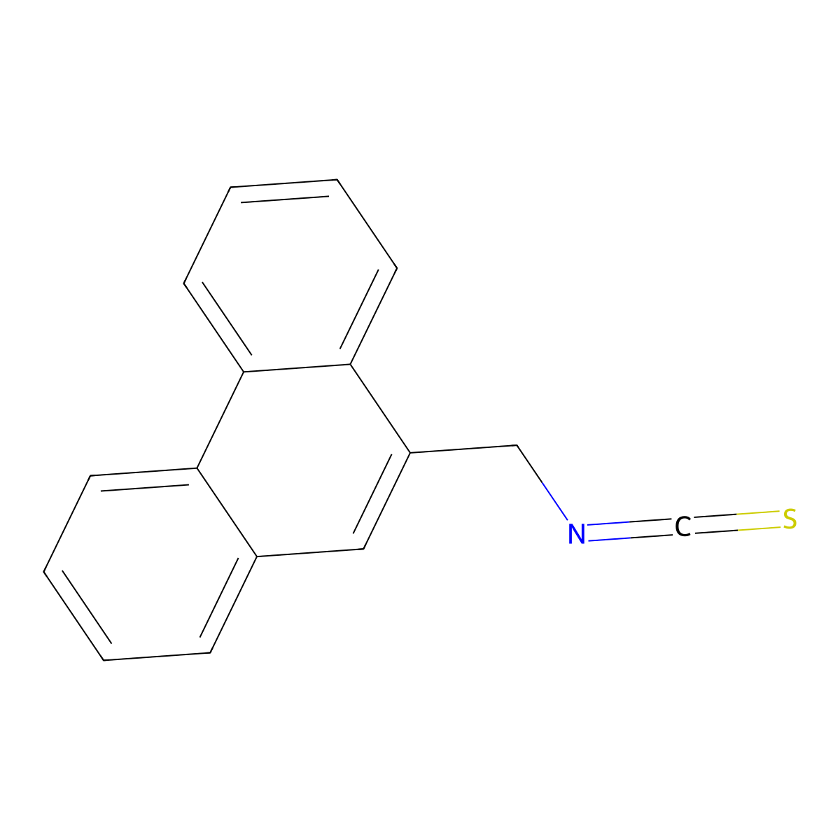 9-Phenanthrylmethyl isothiocyanate molecular structure, CAS 17660-77-4