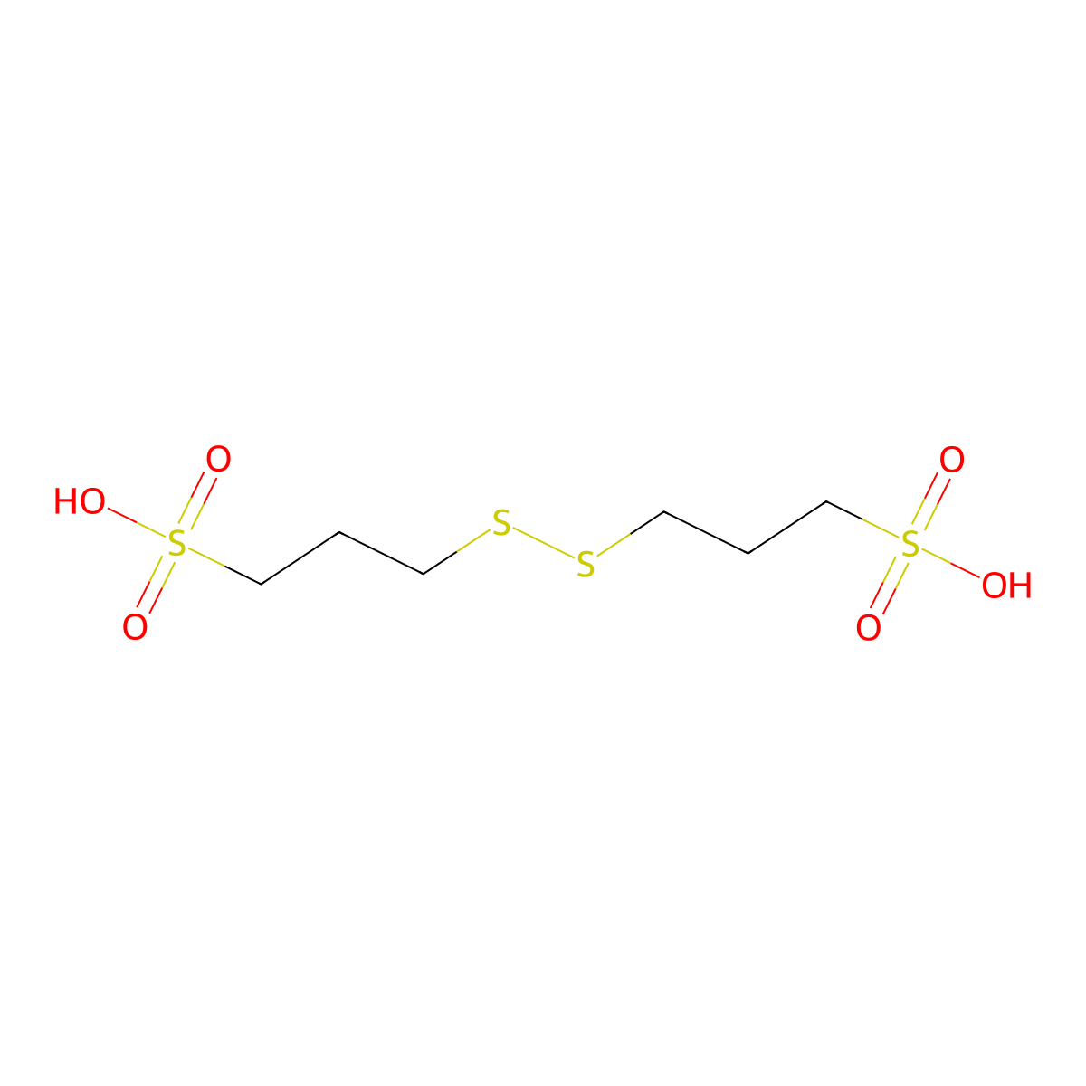 1-Propanesulfonic acid, 3,3'-dithiobis- molecular structure, CAS 17661-52-8