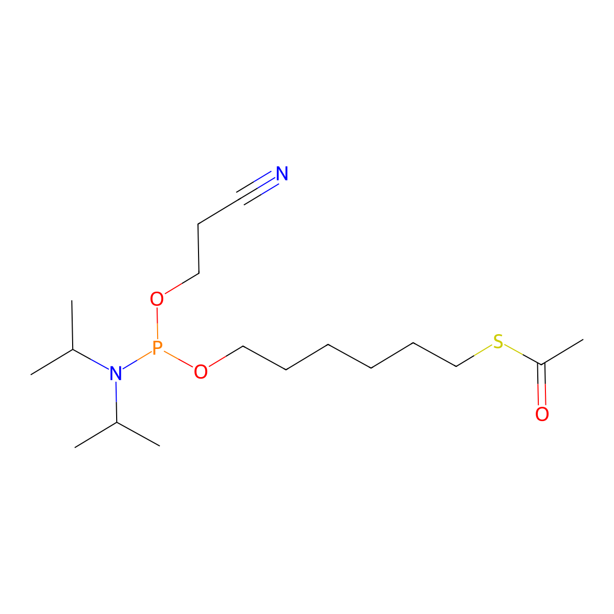 Thio(Ac) C6 amidite molecular structure, CAS 176640-51-0