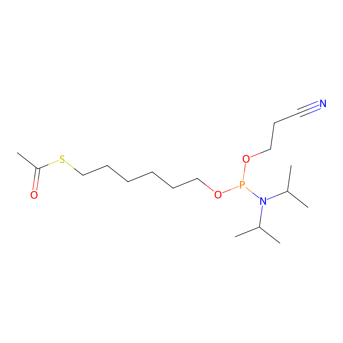 Thio(Ac) C6 amidite molecular structure, CAS 176640-51-0