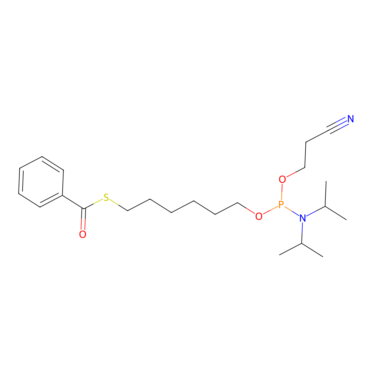 Thio(Bz) C6 amidite molecular structure, CAS 176640-52-1