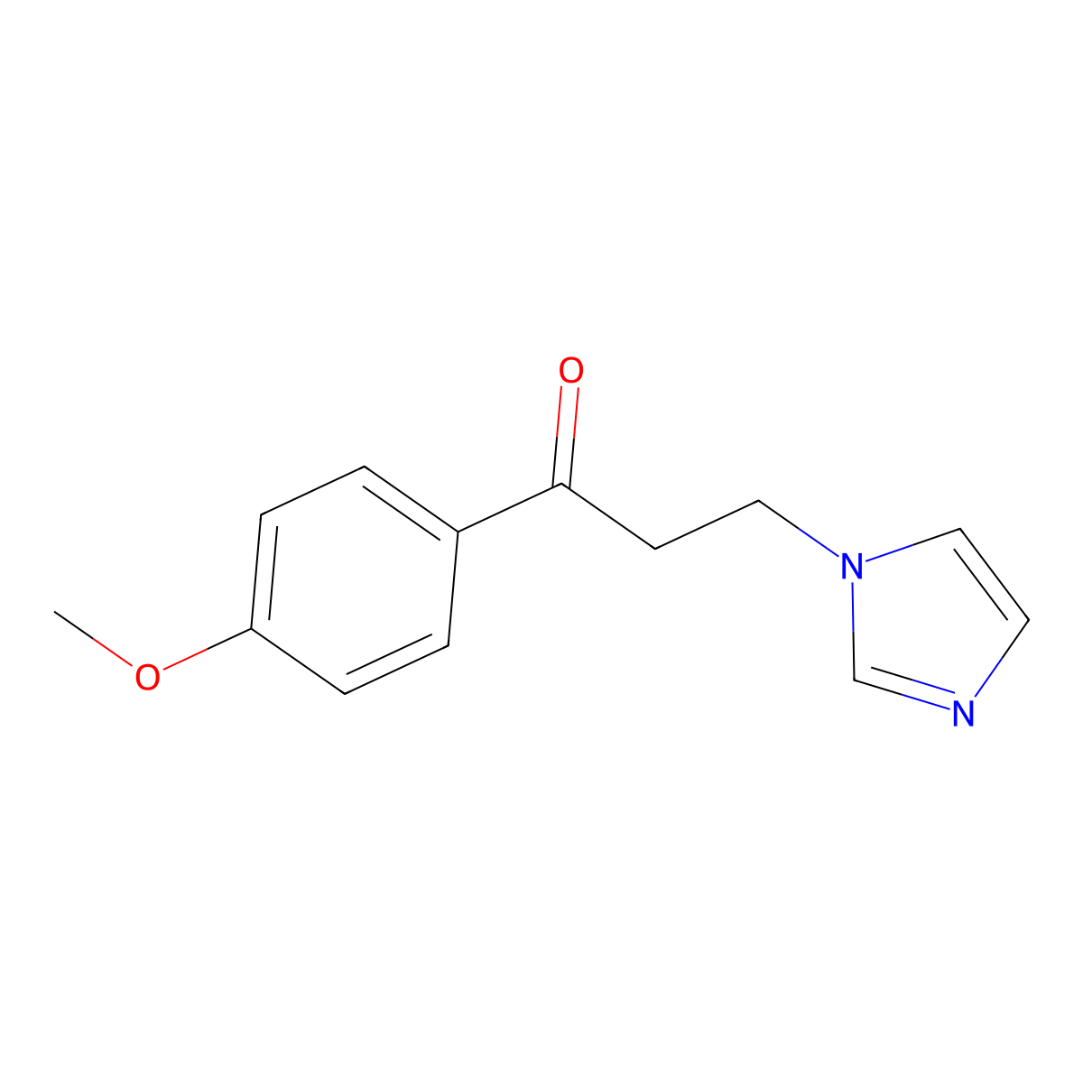 3-(1H-imidazol-1-yl)-1-(4-methoxyphenyl)propan-1-one molecular structure, CAS 176645-85-5