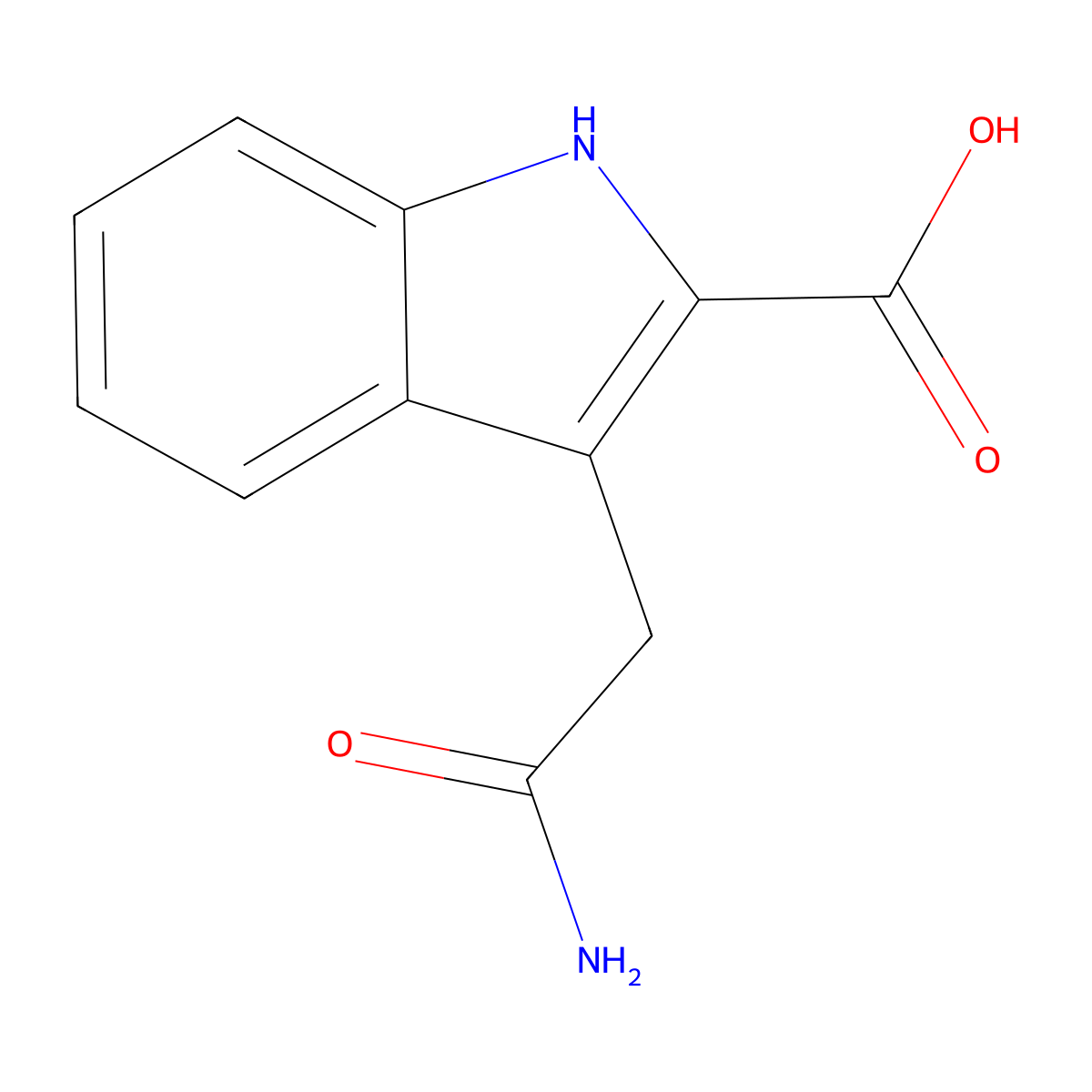 3-(Carbamoylmethyl)-1h-indole-2-carboxylic acid molecular structure, CAS 176646-90-5