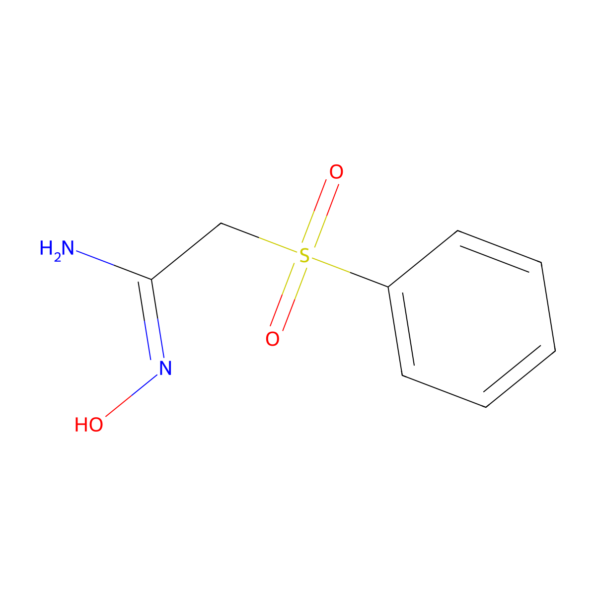 2-(benzenesulfonyl)-N'-hydroxyethanimidamide molecular structure, CAS 17665-60-0
